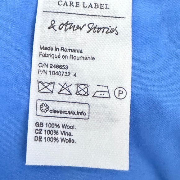 & Other Stories Wide Blue Pants in Sz. 4 - Picture 6 of 12